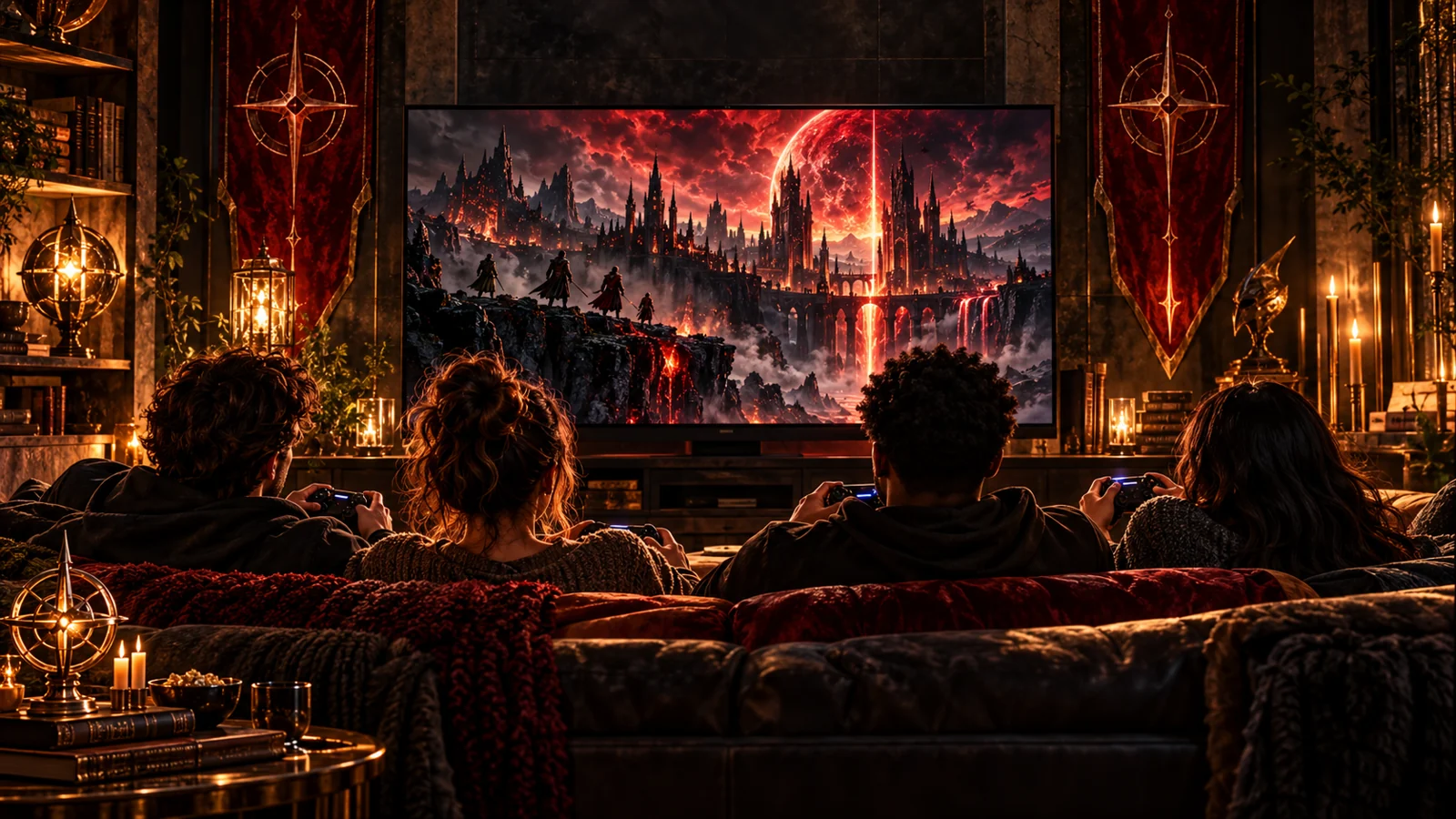 Original RIFTBOUND artwork for The Case for Playing Together on One Couch