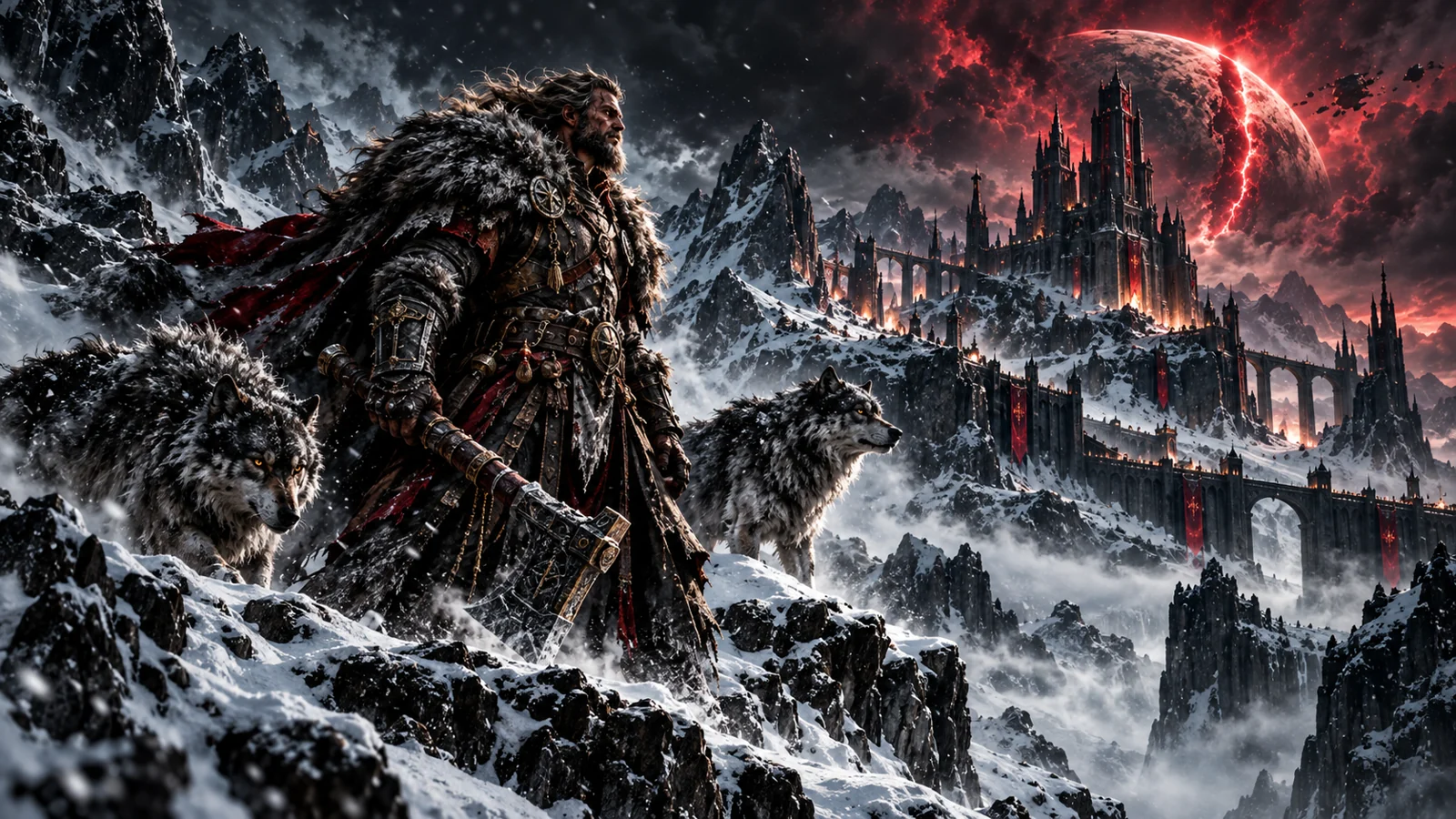 Original Riftbound artwork illustrating Chapter 001 — The Wolves of Fenris